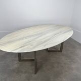 Oval marble table from the 70s