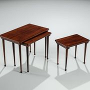 Set of 3 Danish nesting tables in rosewood Denmark 1960