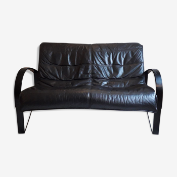 Canapé en cuir Ikea design Tord Björklund années 80