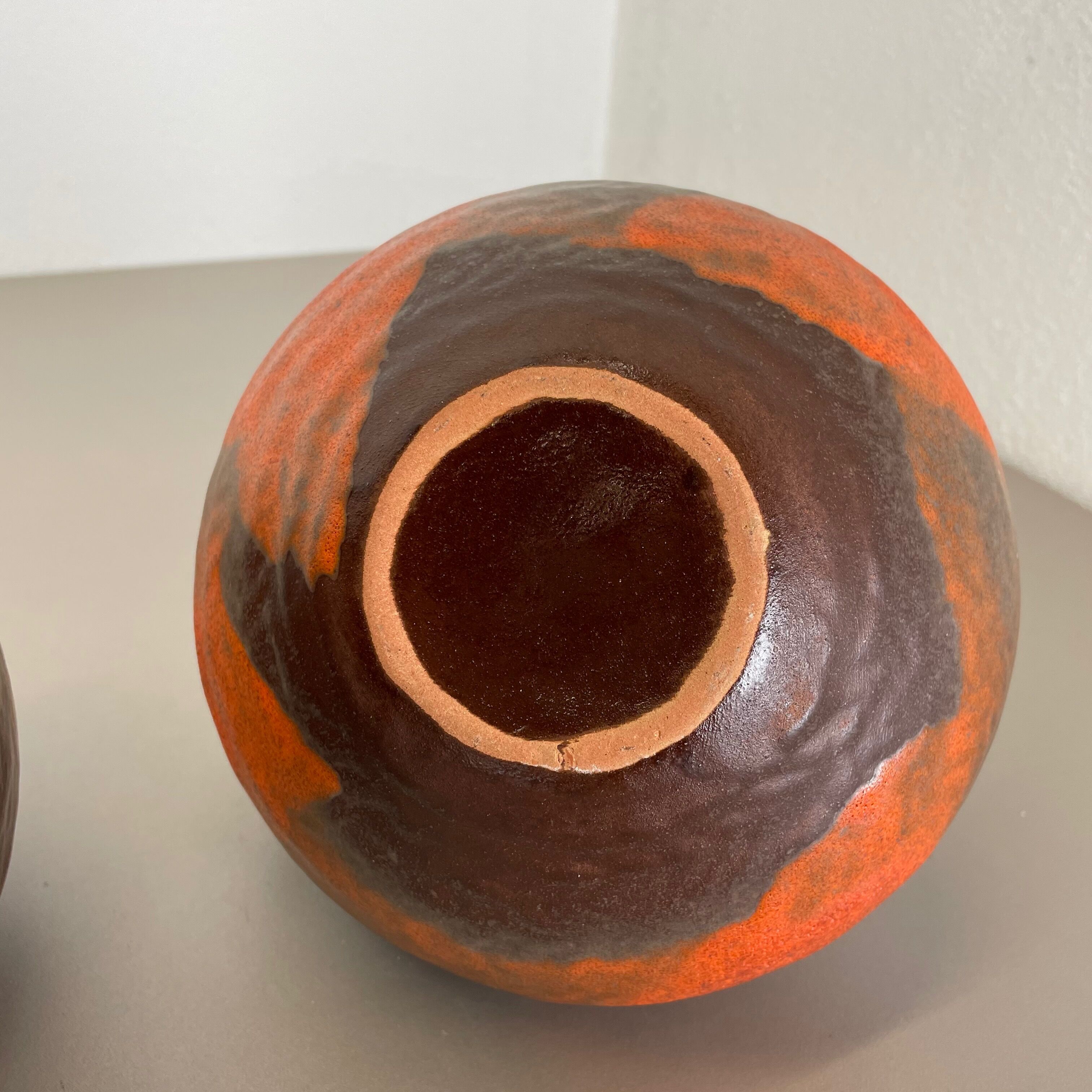 Set of 2 Fat Lava Pottery Vases Heinz Siery Carstens Tönnieshof, Germany, 1970s