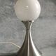 Brushed stainless steel and glass lamp from the 70s