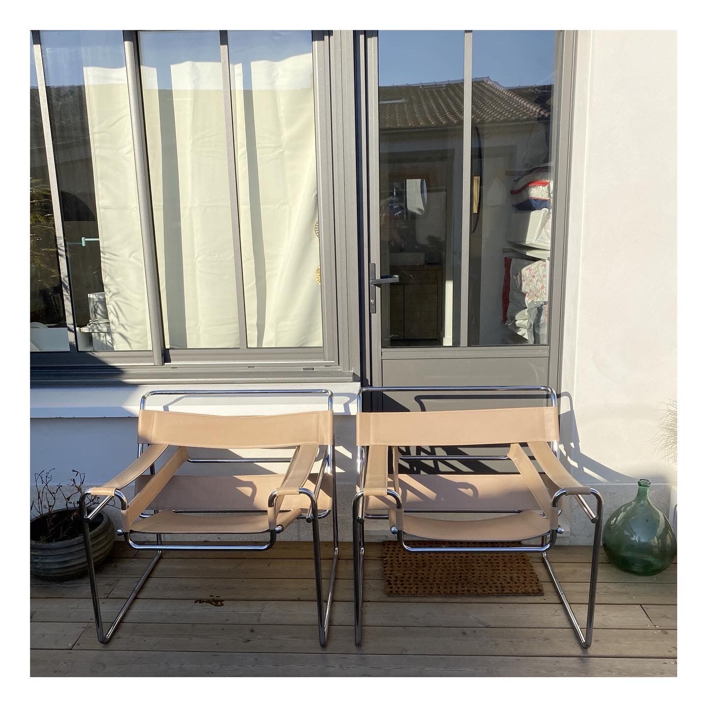 Pair of Wassily armchairs by Marcel Breuer