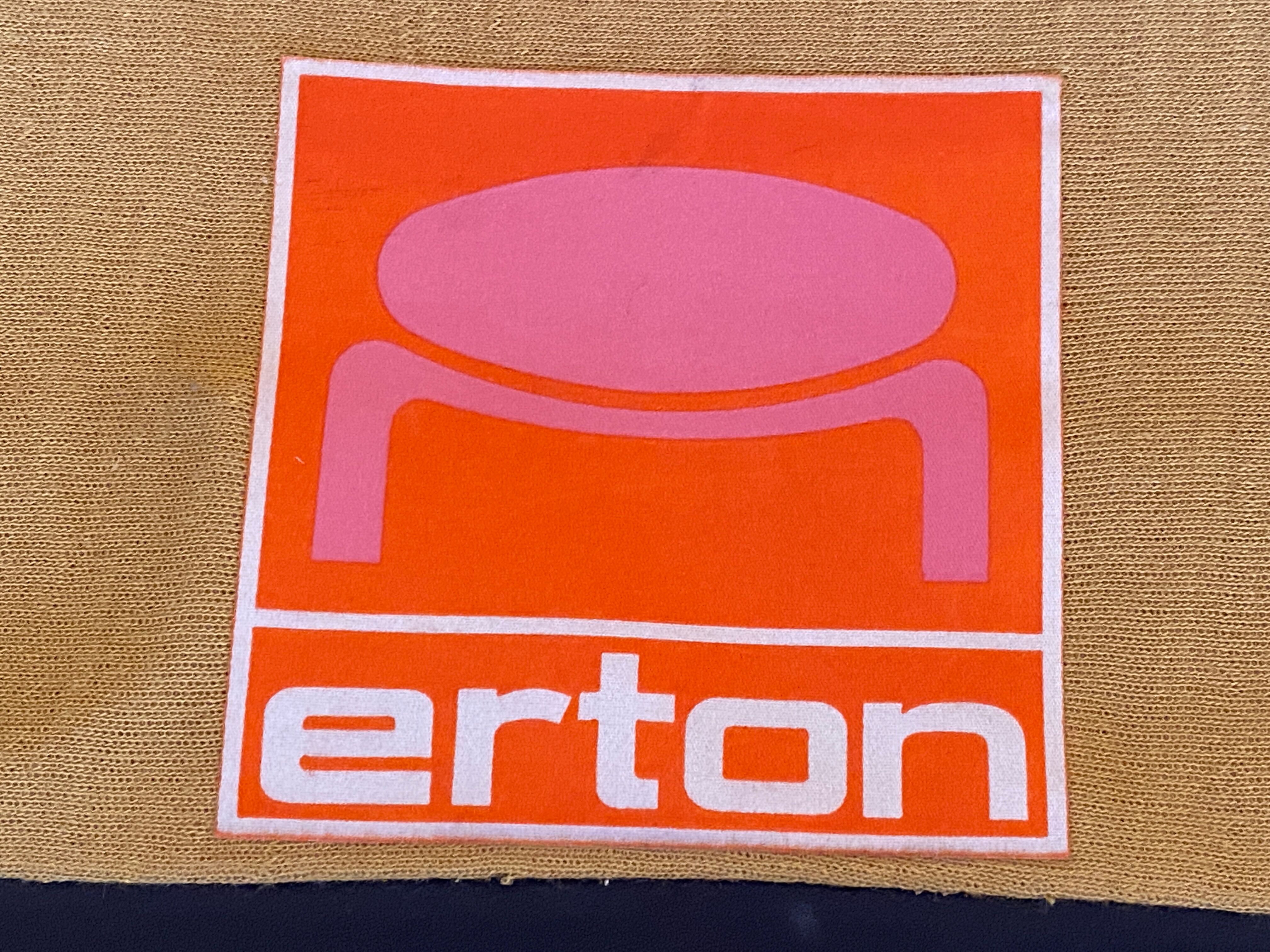 Sofa 3 places Genuine black leather brand ERTON