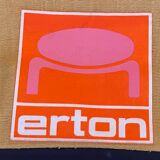 Sofa 3 places Genuine black leather brand ERTON