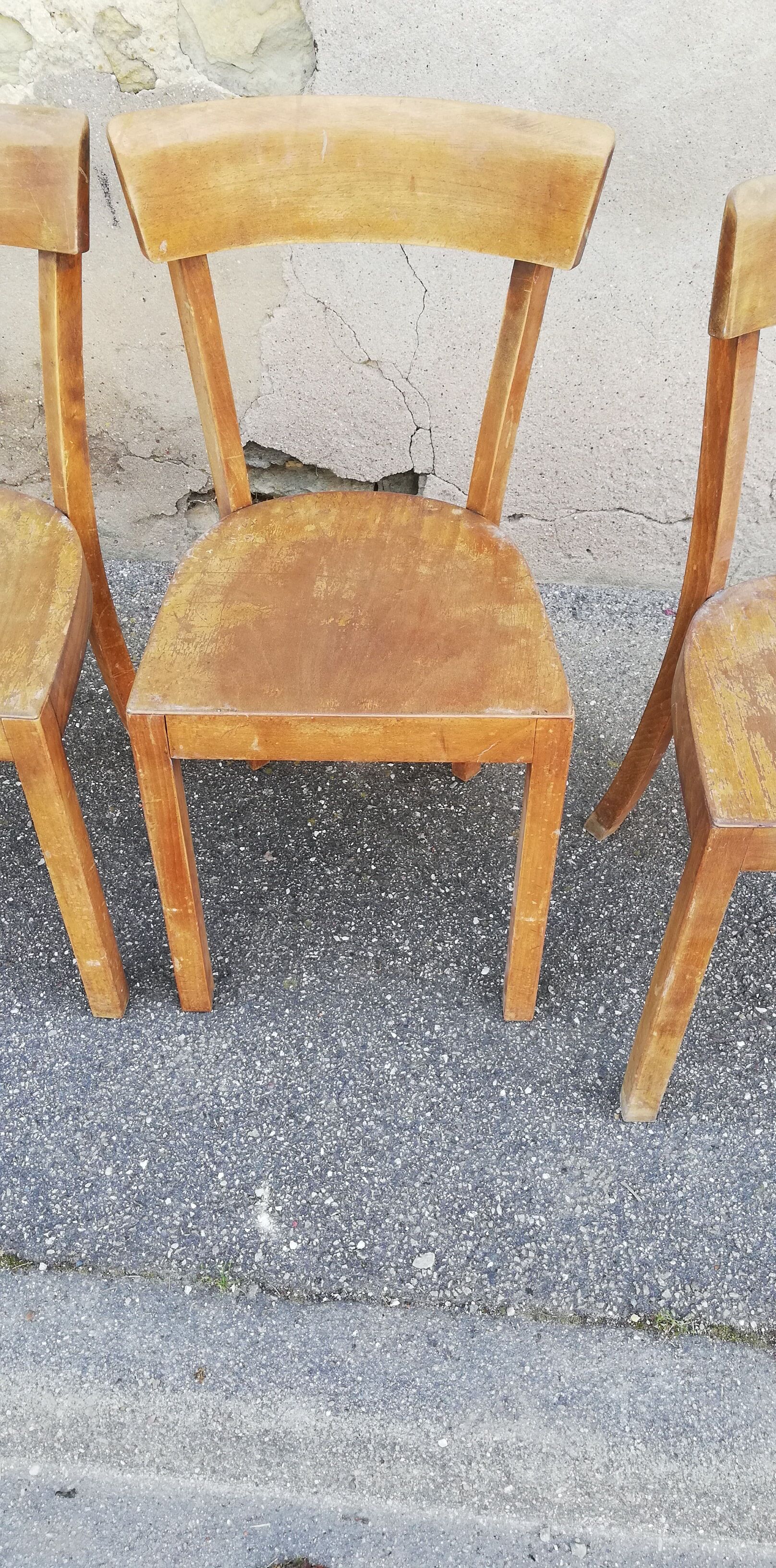 Set of 3 vintage bistro chairs