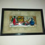 Enameled painting by the artist Tugomir Huberger, master enameler Jean Bétourné, Limoges