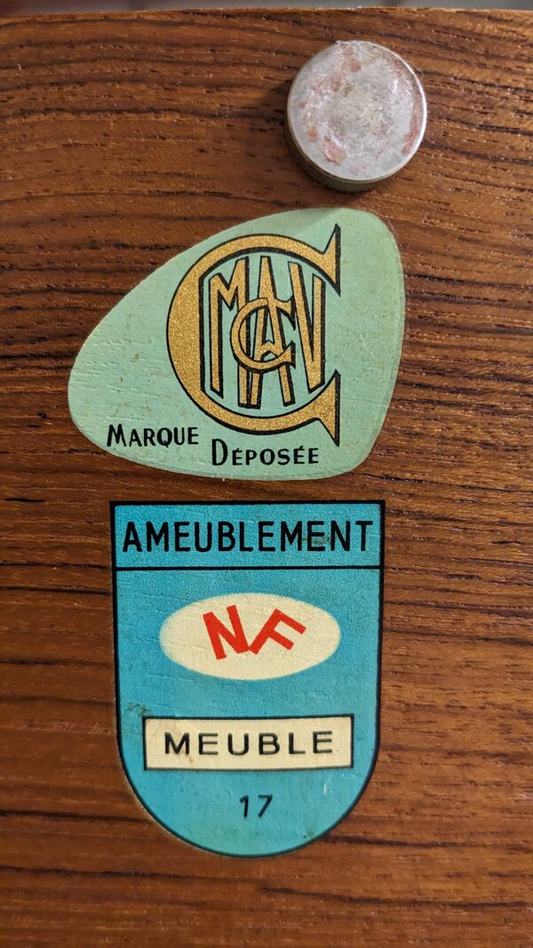 Enfilade haute ou living de style scandinave en teck, France vers 1960