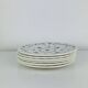 6 dessert plates Myott model Finlandia, English ironstone.