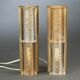 Pair of Vitrika wall lamps in glass and brass