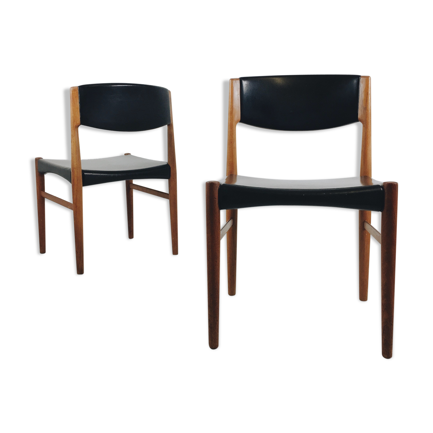 Pair of danish teak dining chairs by Grete Jalk