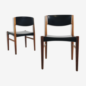 Pair of danish teak dining chairs by Grete Jalk