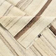 5x7 Kilim Beige & Cream Striped Kilim Rug, 161x211Cm