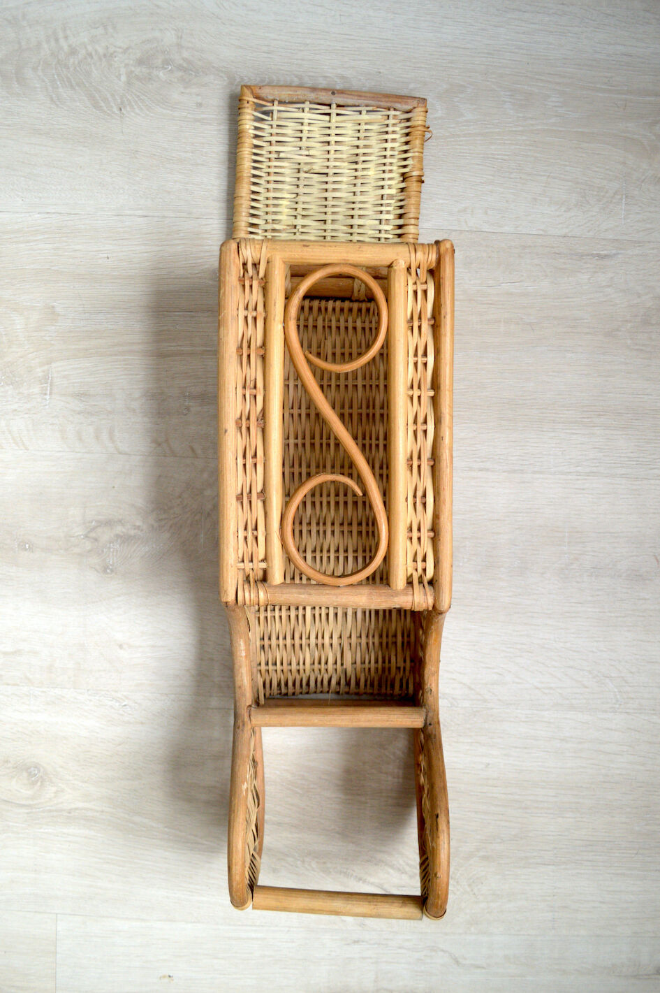 Rangement salle de bain rotin et osier