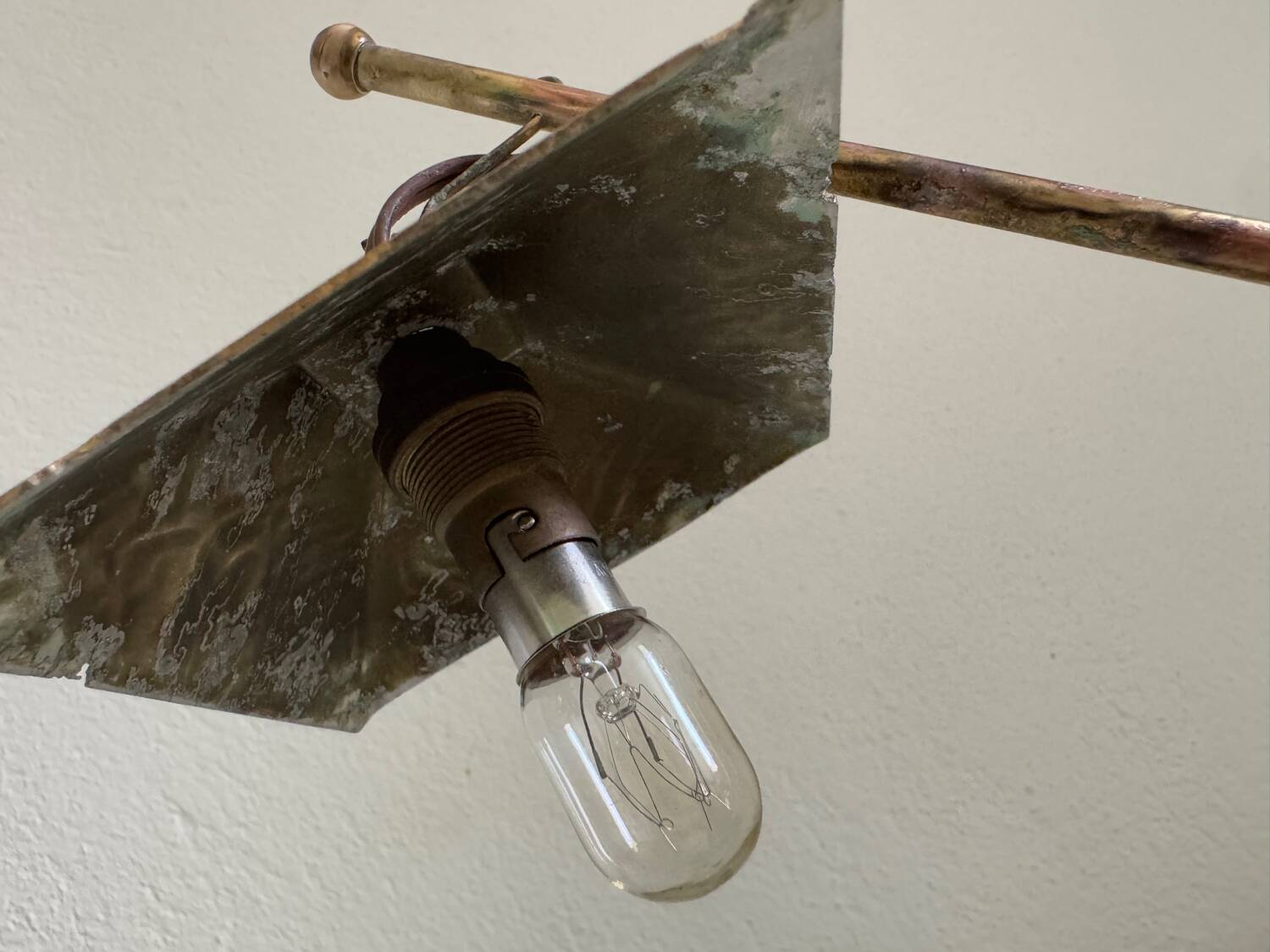 Hakuli bronze lamp from Israel, 1950s