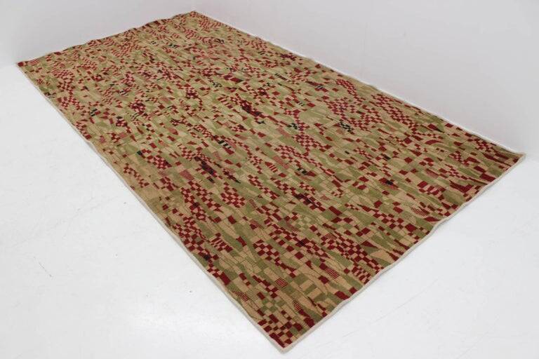Extraordinary Geometric Design Carpet, 1950s