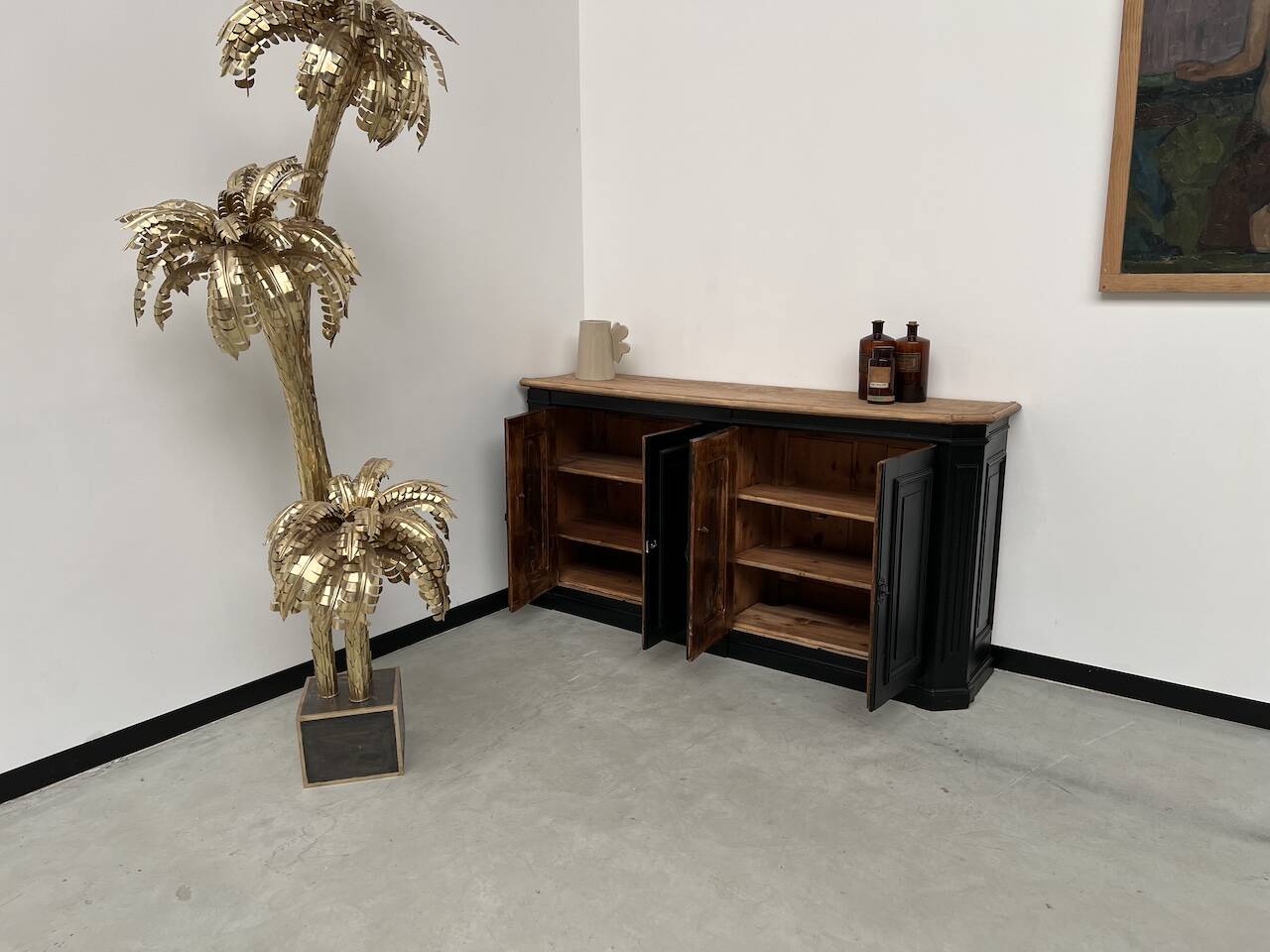 Corner sideboard, 1900s completely restored