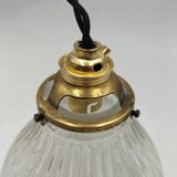 Holophane glass pendant light