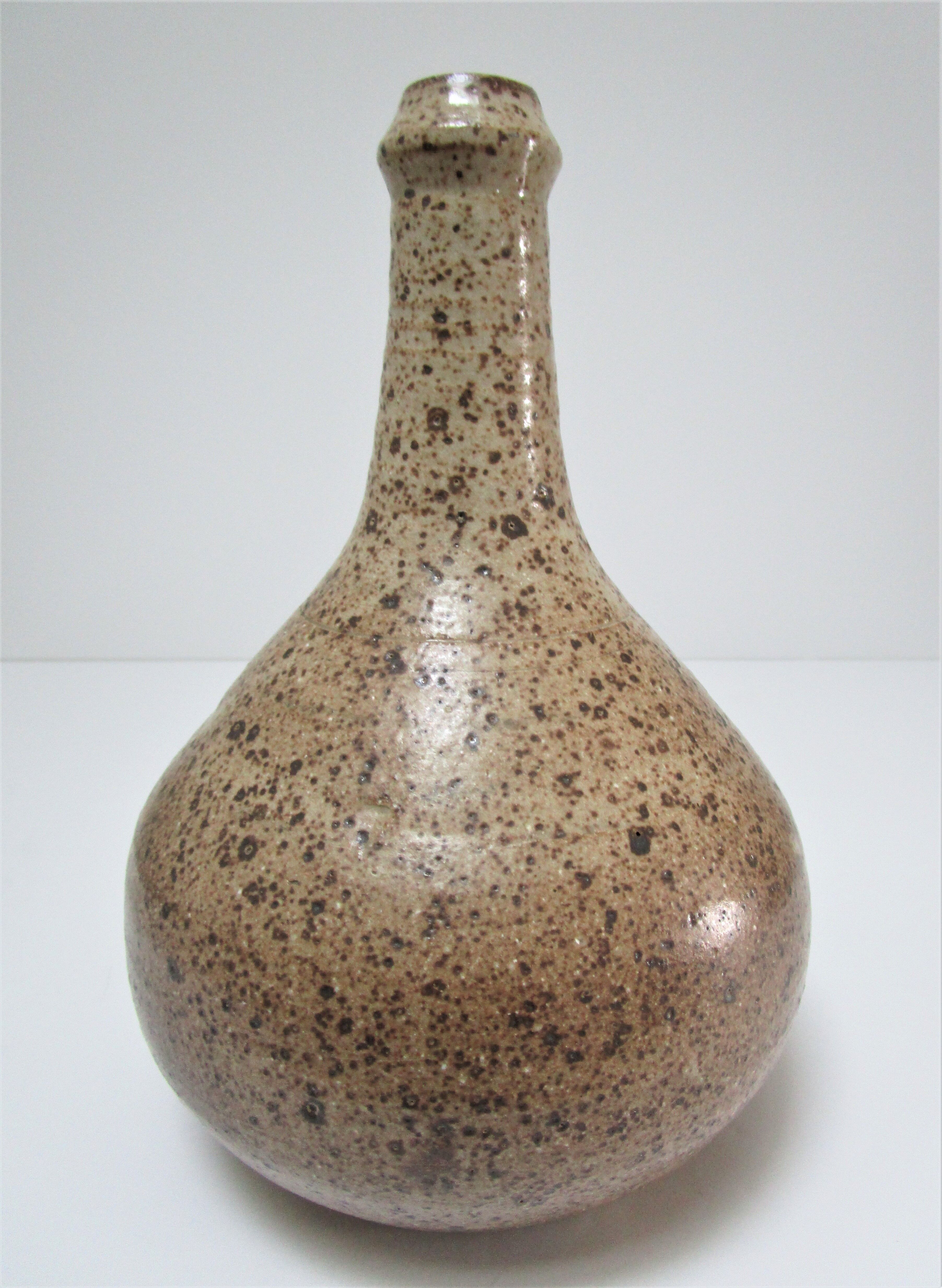 vase soliflore pansu sandstone pyrité signed