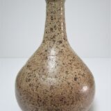 Vase soliflore pansu grès pyrité signé