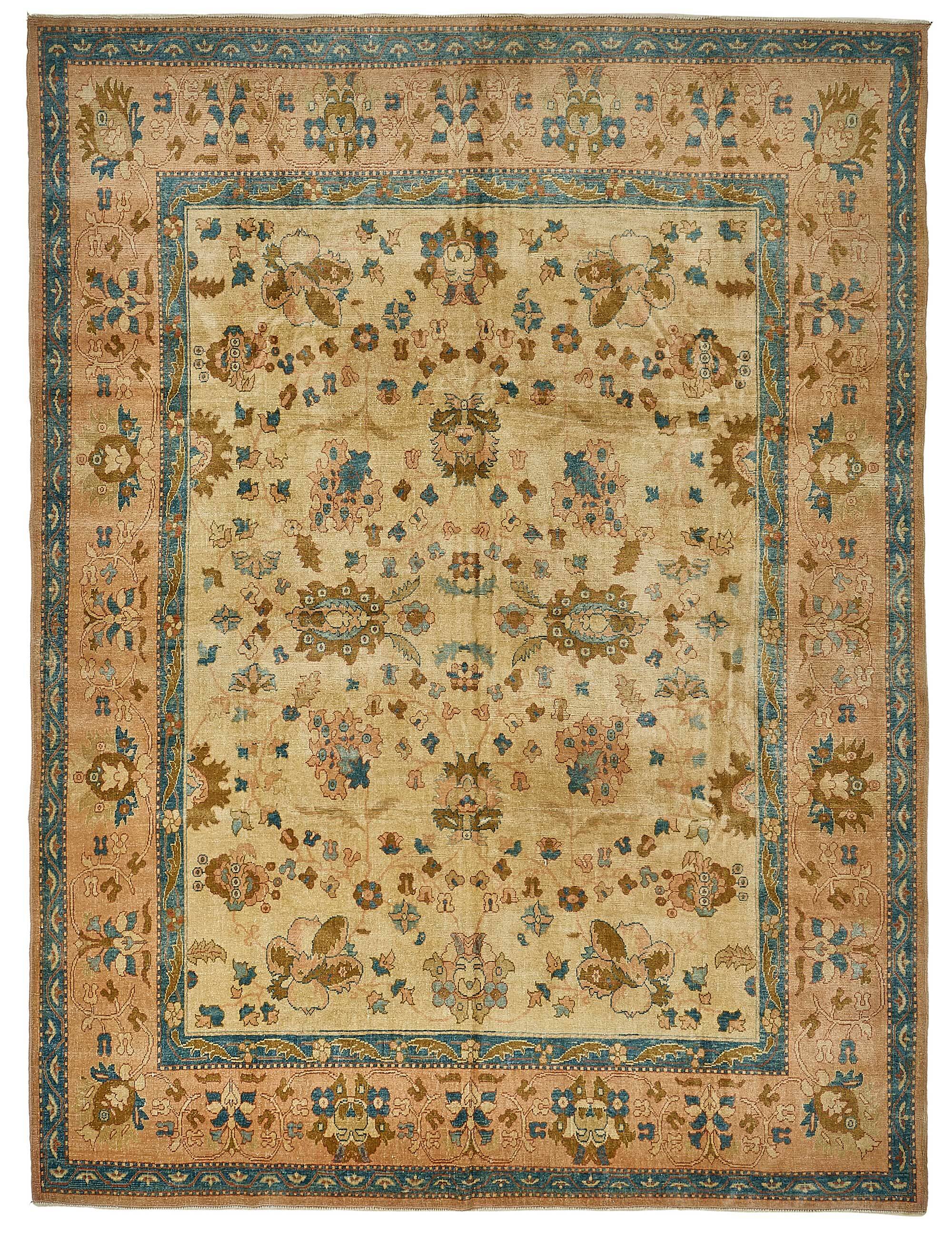 Turkish Handknotted Wool Oushak Rug 282 cm x 370 cm