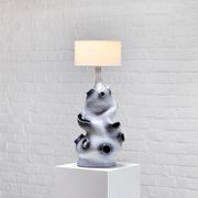 Lampe de table sculpturale émaillée en céramique française, années 1970
