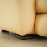 Canapé en cuir, design italien, années 1960, production : Italie