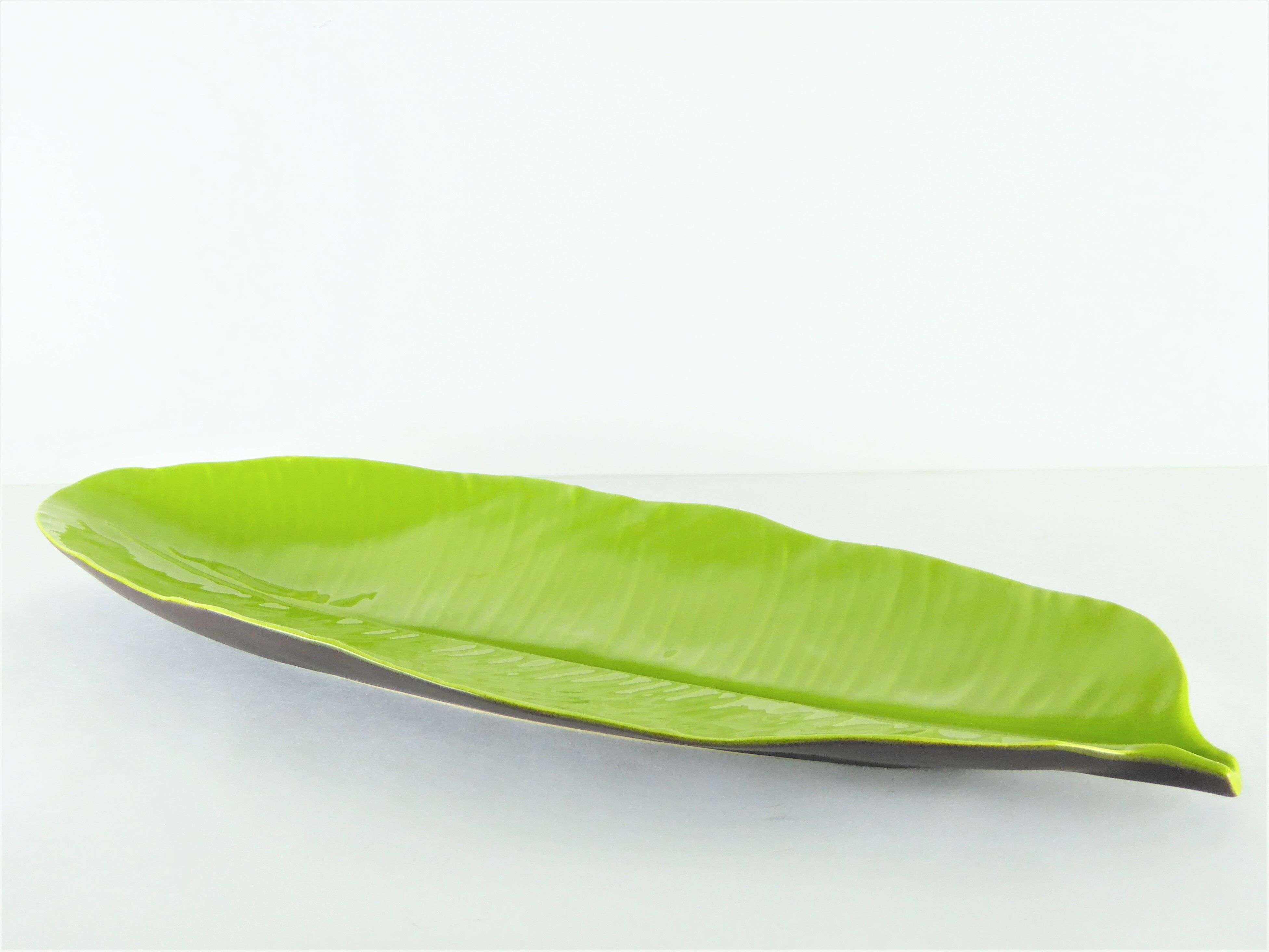 Leaf cut ceramic palm Lunéville 1980