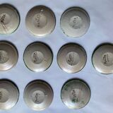 Dix assiettes en céramique vintage 1950 DOMINGO PUNTER