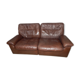 Leather sofa 2 places DS66 De Sede years 70/80