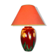 80s Drimmer lamp red ceramic and iris
