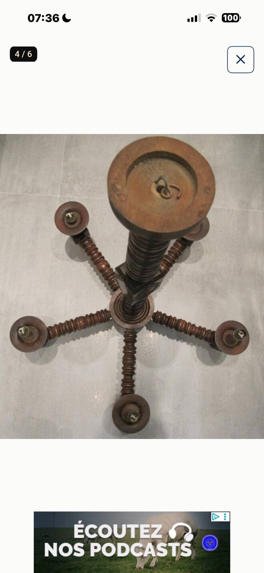 Brutalist lamp in the manner of Charles Dudouyt