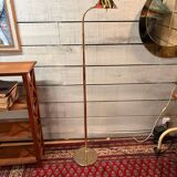 Articulated reading floor lamp in brass, design by DLG Fratelli Martini.