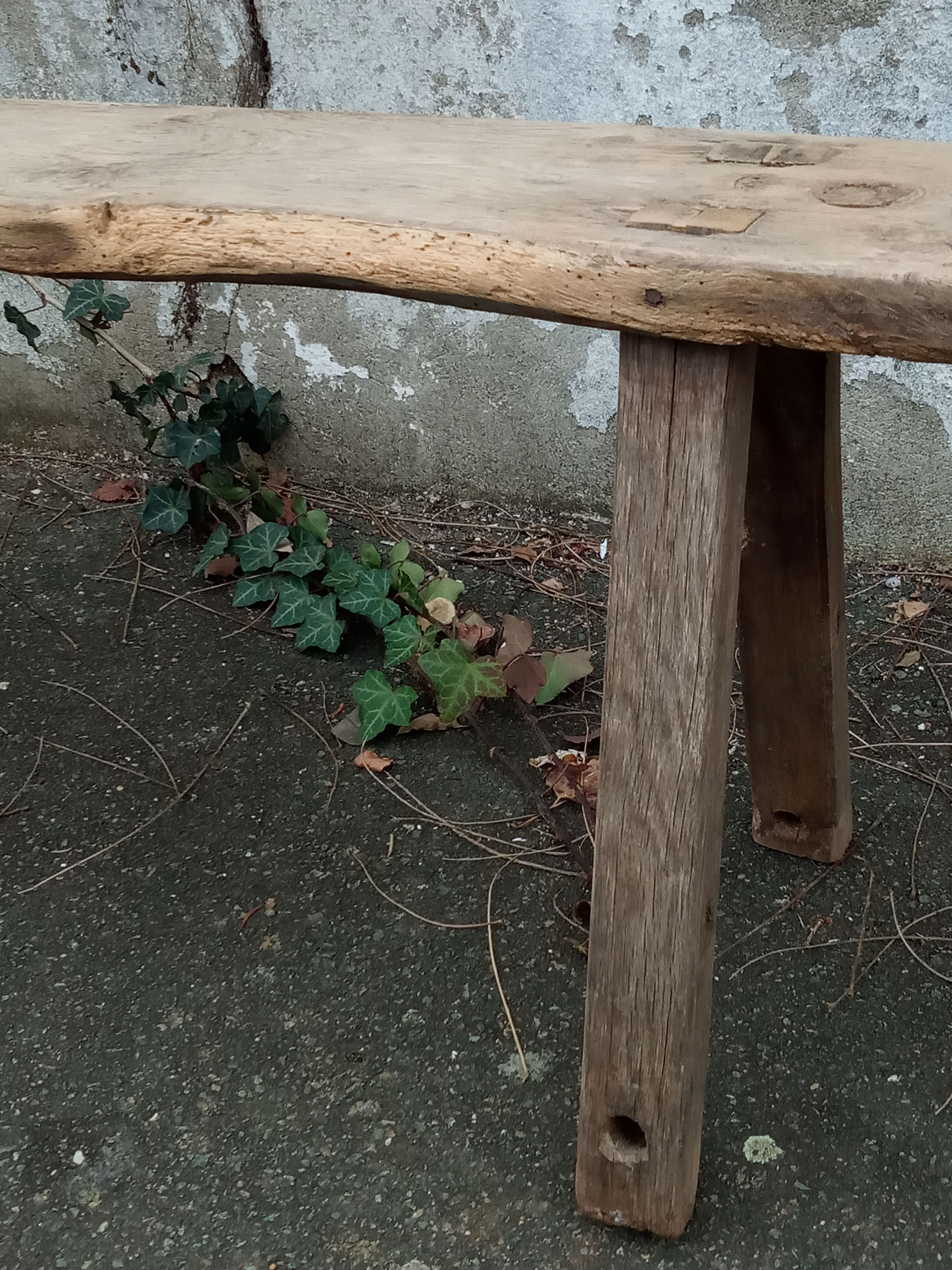 Old oak farmhouse bench 256 cm