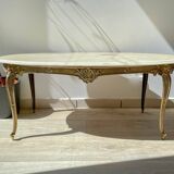 Vintage marble and bronze coffee table
