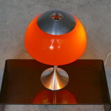 Unilux vintage orange mushroom lamp 1970