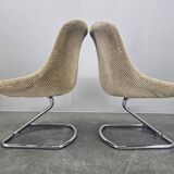 Very Rare Pair of Chairs in the Style of Boris Tabacoff, France, 1970s