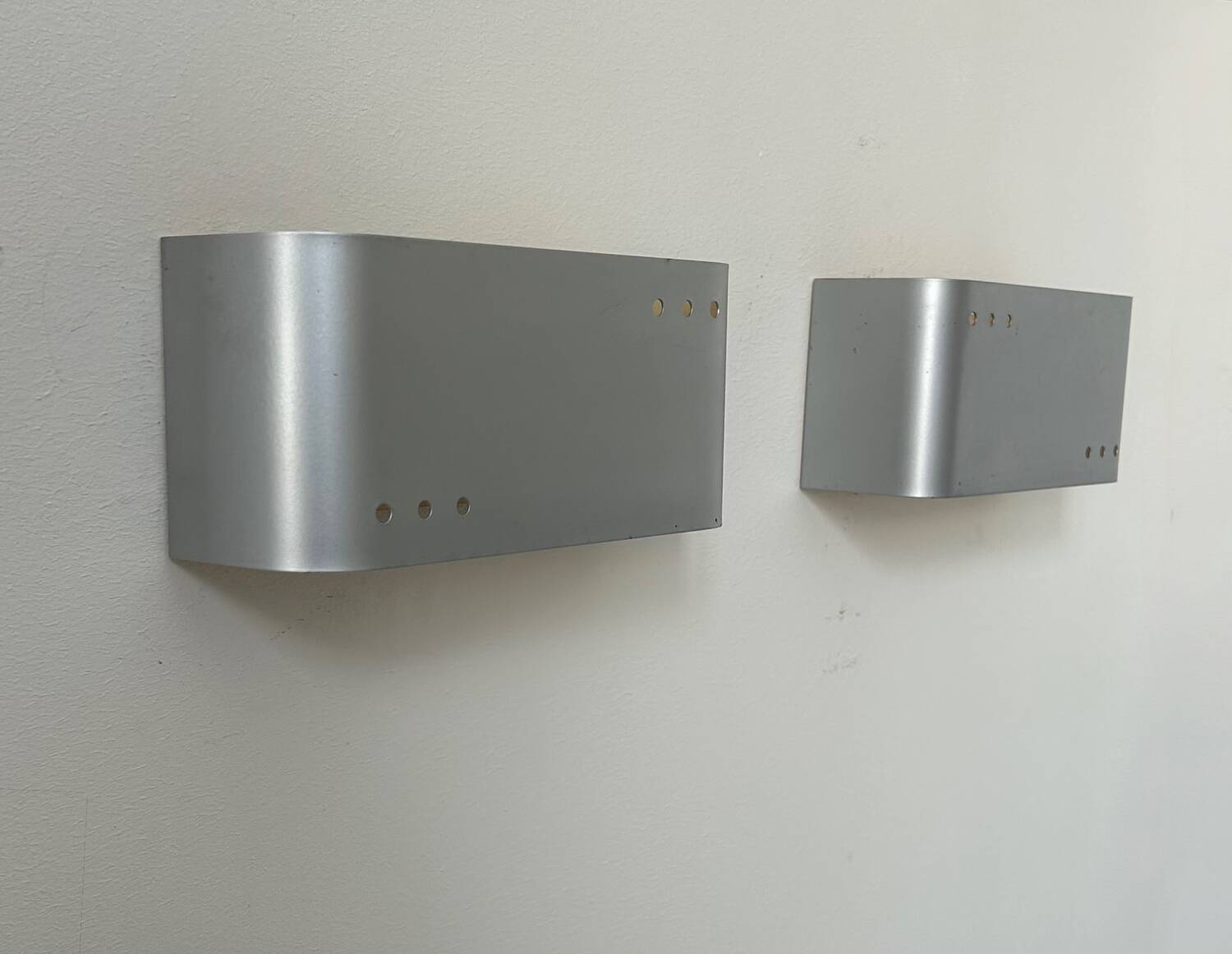 Pair of vintage wall lights, metal, France 1970