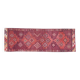 1970s Turkish Oushak handmade wool cotton red area rug 79x252