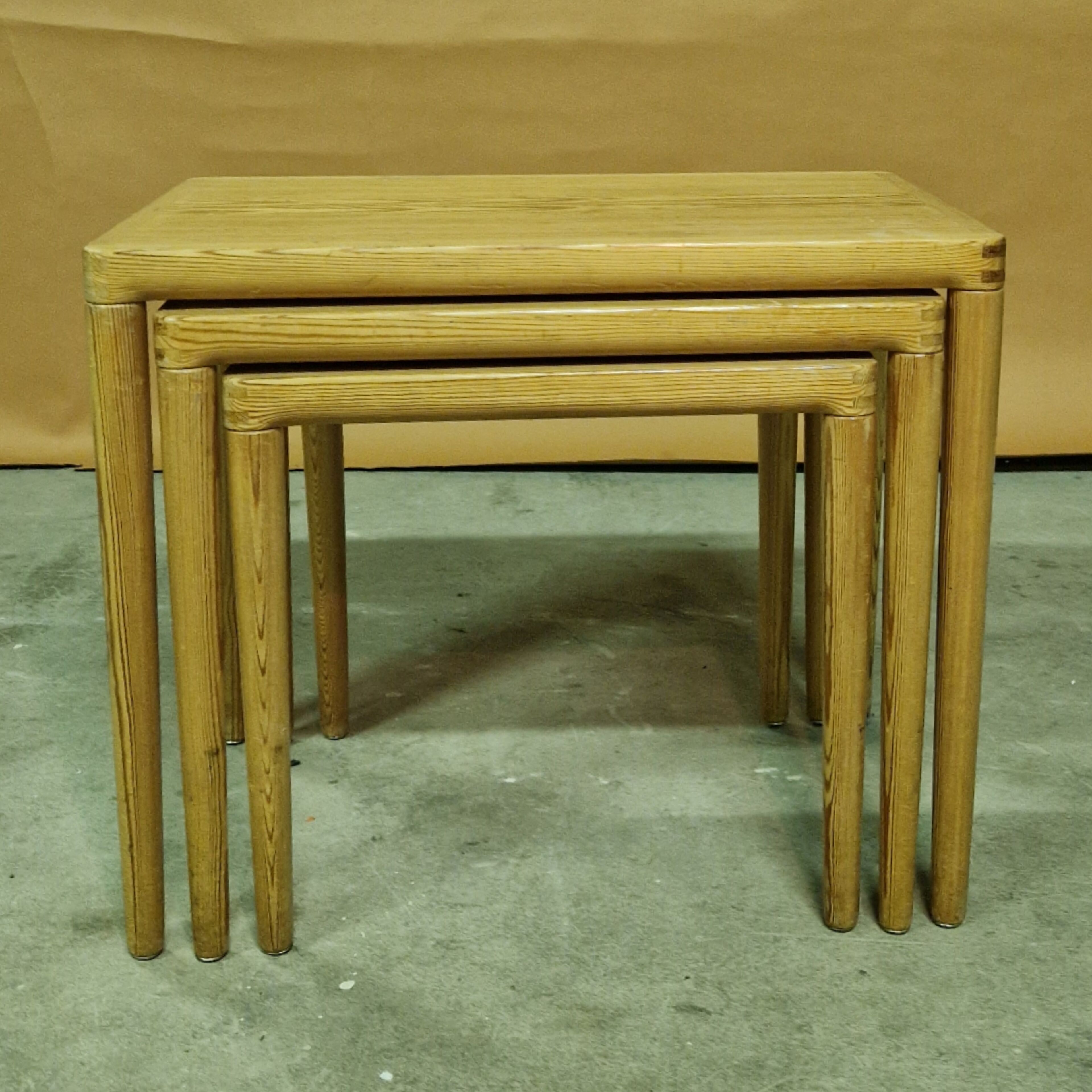 Set of three mid century nesting tables, Sweden 1960s
