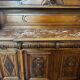 Two-part Renaissance-style buffet - Solid oak & marble, late 19th century