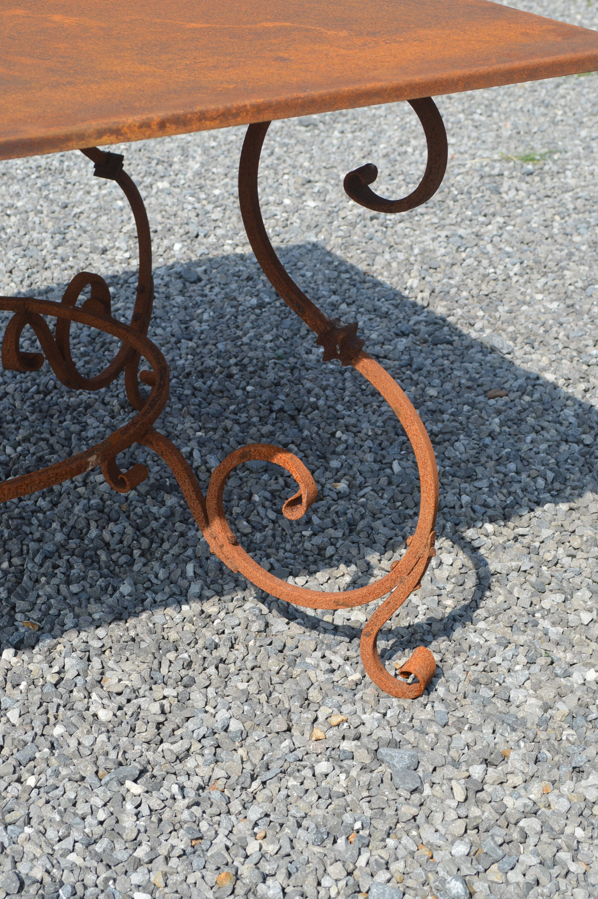 Wrought iron garden table