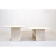 Paire de tables gigognes en travertin, Italie
