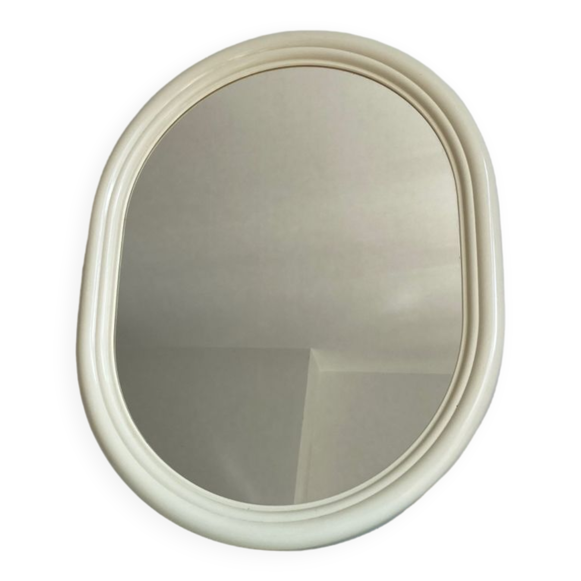 Vintage plastic oval mirror