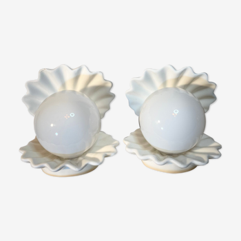 Set 2 lampes coquillages