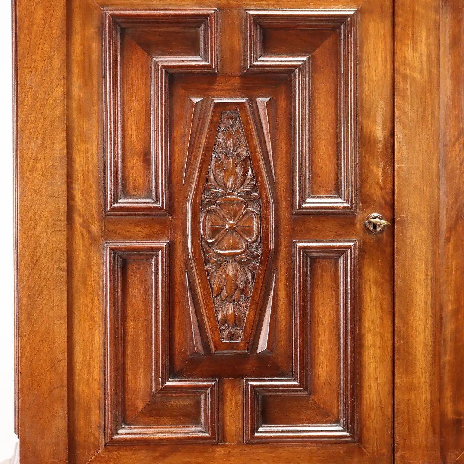Antique double-bodied mahogany buffet, Italy, 20th century