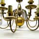 Vintage metal chandelier, Poland, 1980s