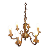 Old Louis XVI style bronze chandelier with 6 lights in working order