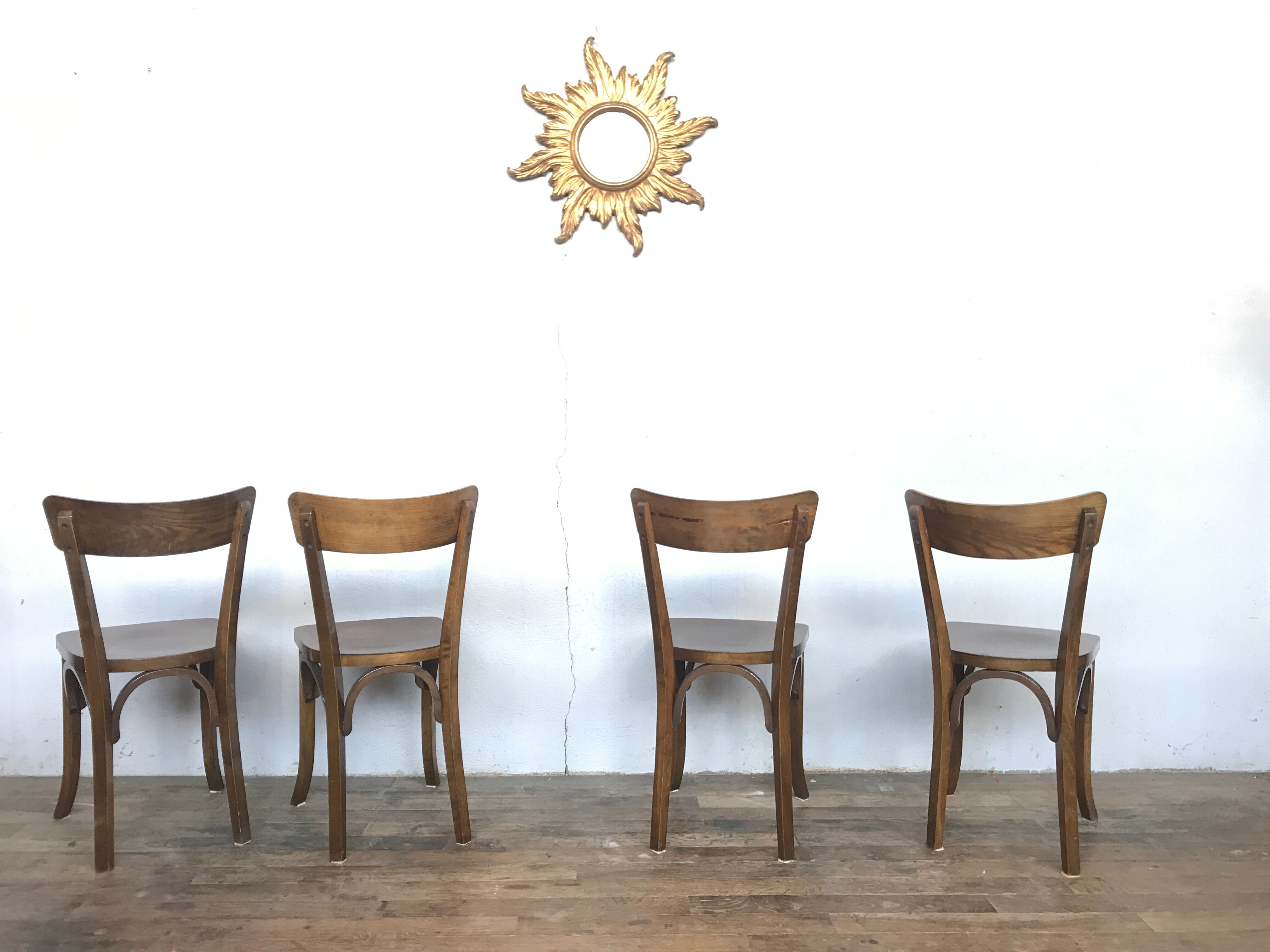Series of 4 chairs, 1950/1960