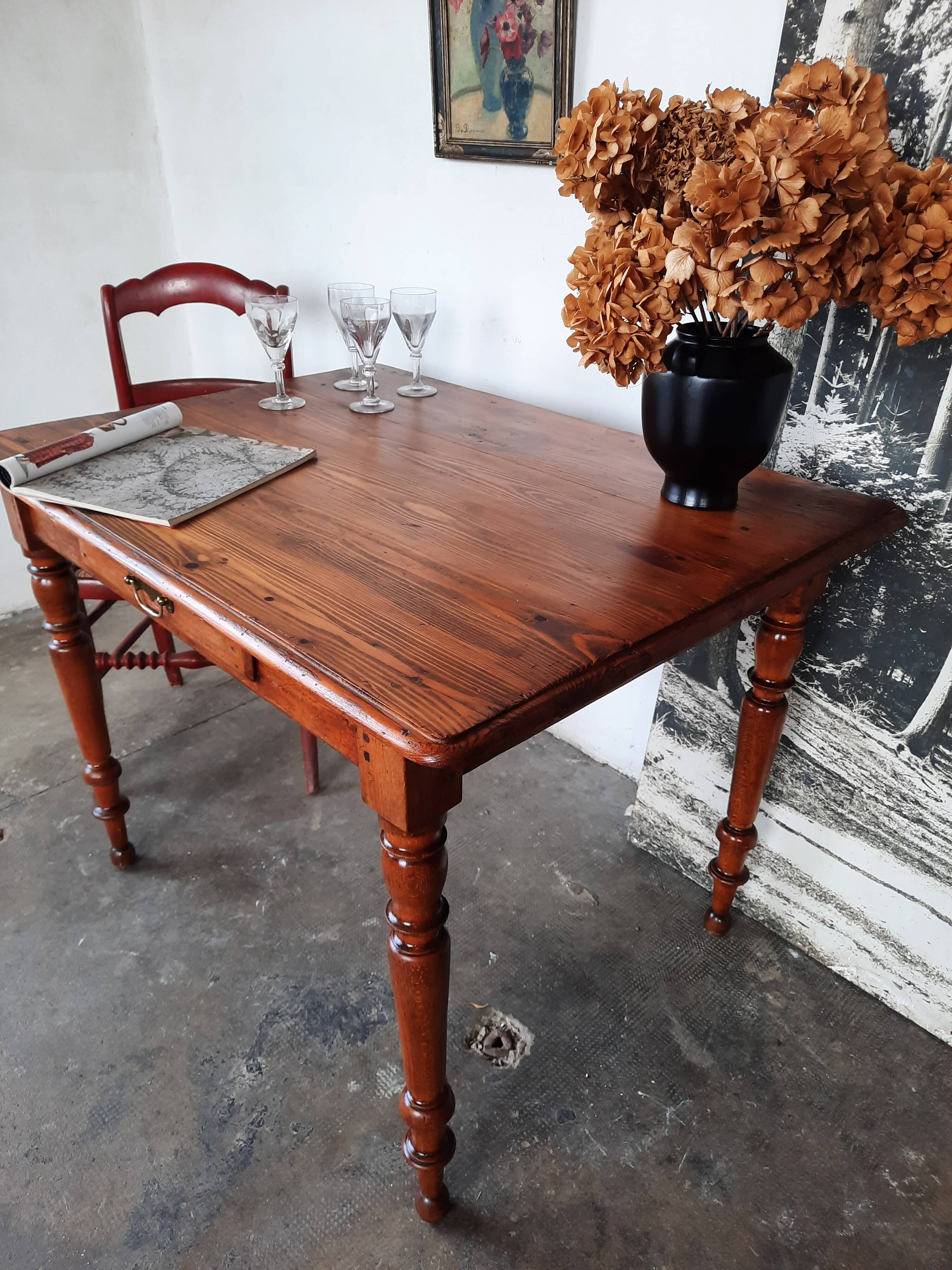 Fir farm table or Louis Philippe desk 103x75