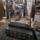 Vintage 80s hairdresser triptych mirror